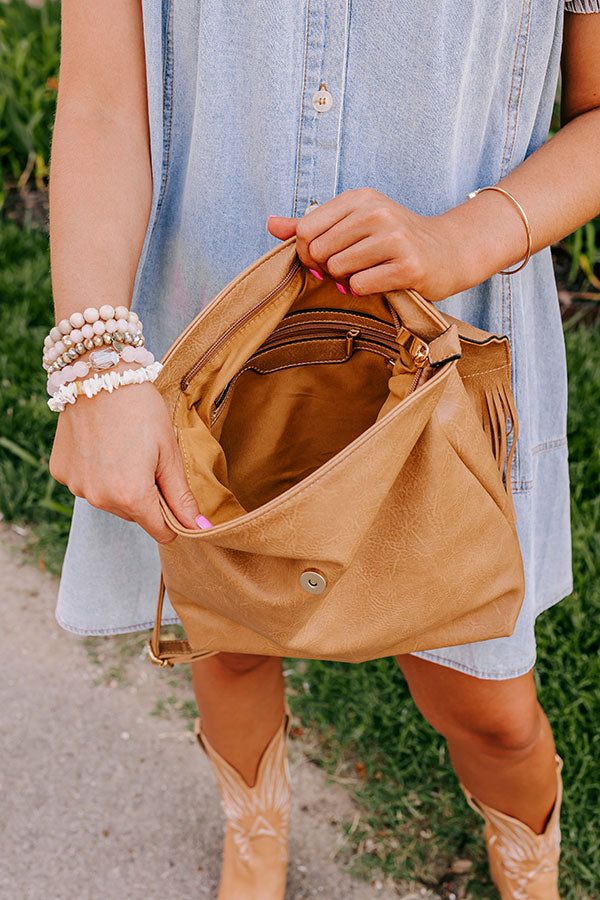 Travel To Europe Fringe Backpack In Camel sold by Impressions product image thumbnail 3