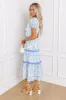 Garden Party Ready Floral Midi in Sky Blue sold by Impressions