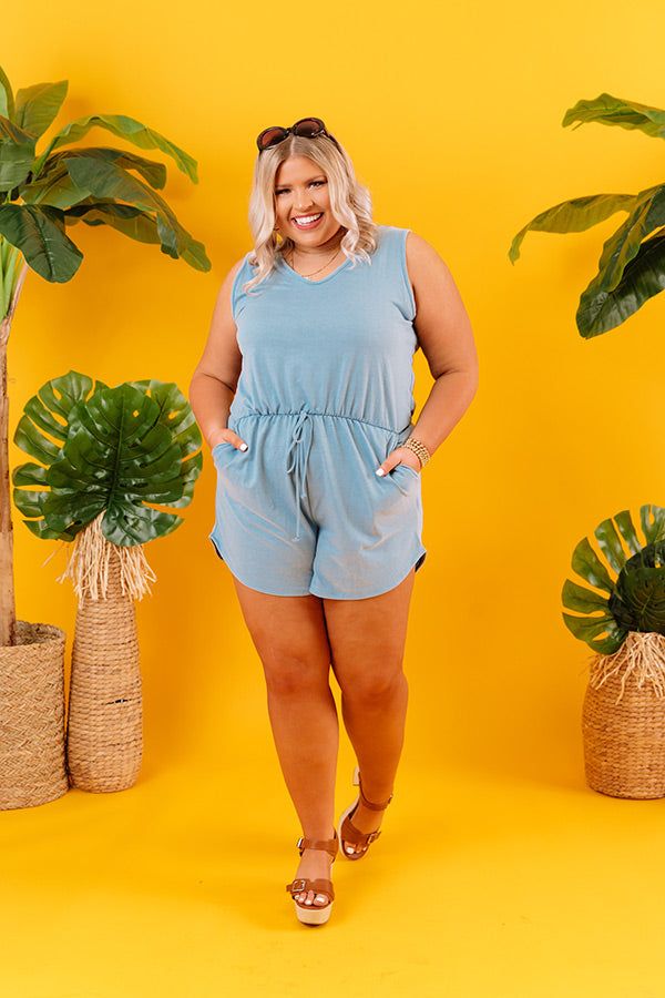 Sipping At Sunset Romper In Airy Blue Curves sold by Impressions product image thumbnail 3