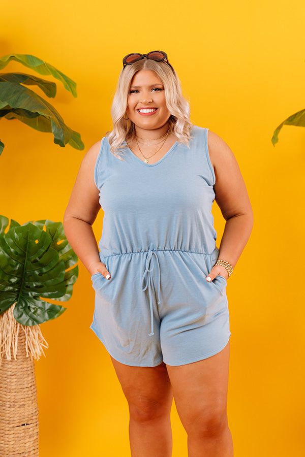 Sipping At Sunset Romper In Airy Blue Curves sold by Impressions product image thumbnail 2