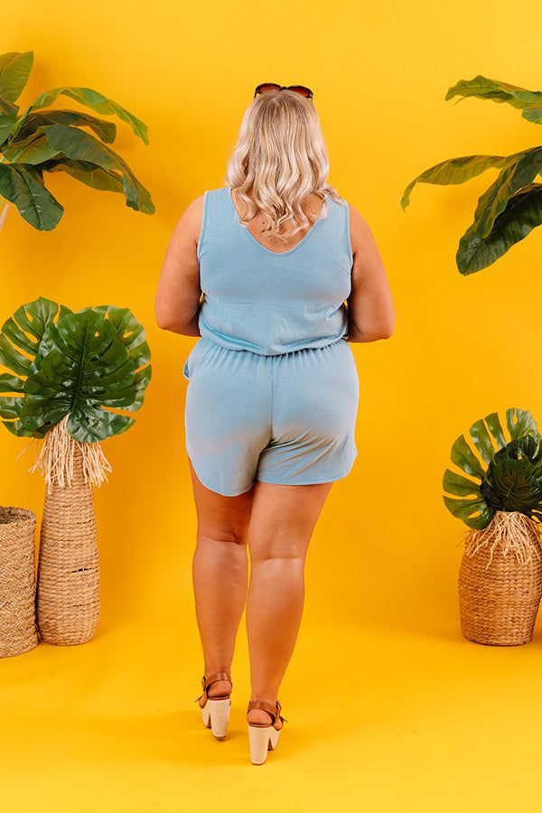 Sipping At Sunset Romper In Airy Blue Curves sold by Impressions product image thumbnail 4