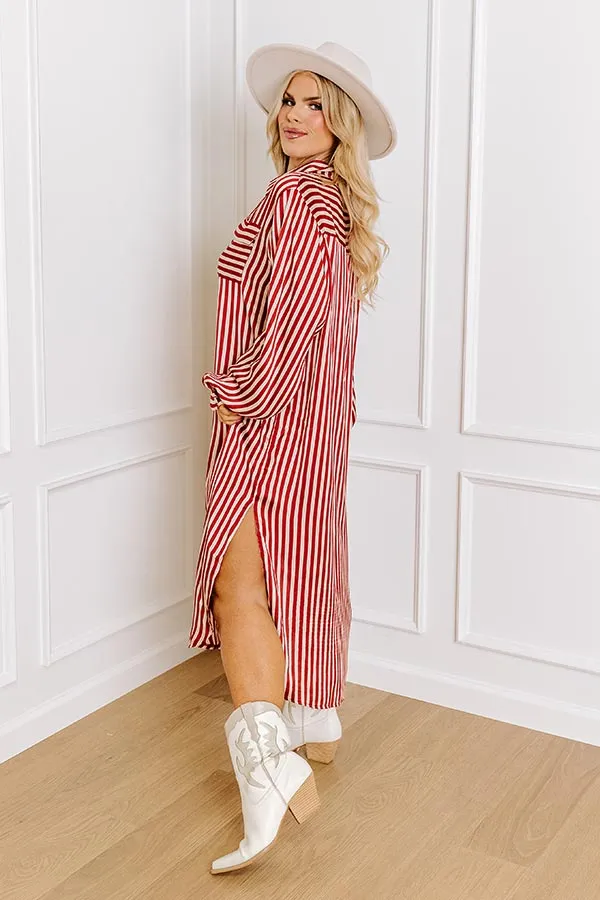 Clean Slate Stripe Midi In Red Curves sold by Impressions product image thumbnail 3