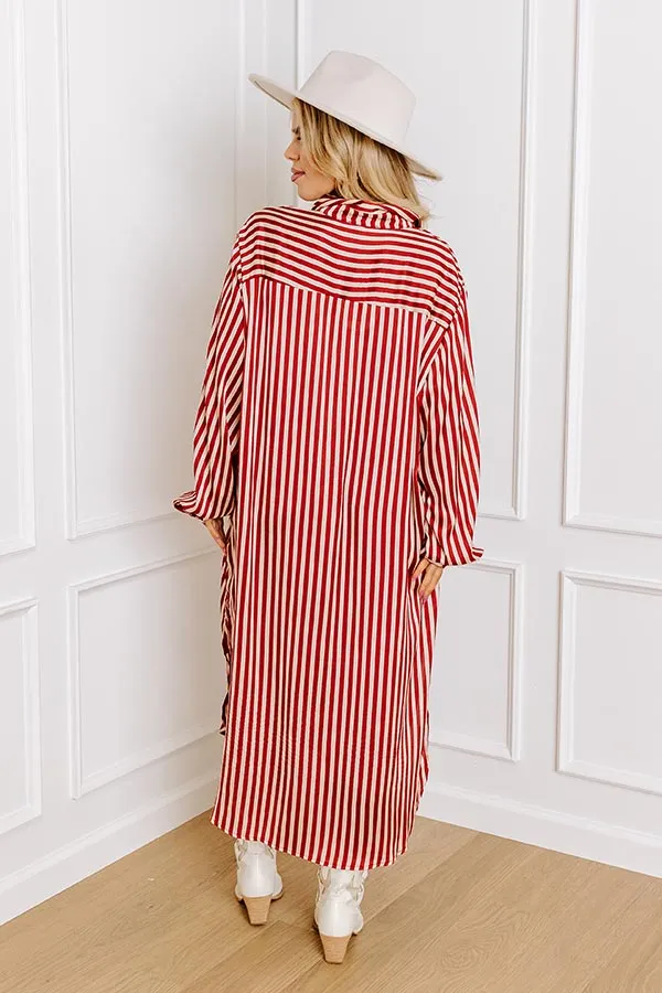 Clean Slate Stripe Midi In Red Curves sold by Impressions product image thumbnail 4