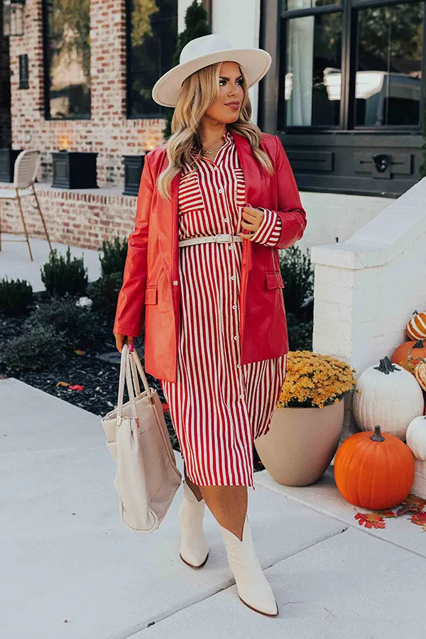 Clean Slate Stripe Midi In Red Curves sold by Impressions product image thumbnail 5