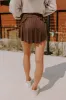 Girl On The Go High Waist Skort in Chestnut sold by Impressions