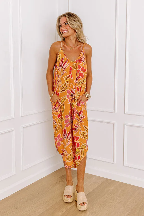Vacay State Of Mind Jumpsuit in Orange sold by Impressions product image thumbnail 4