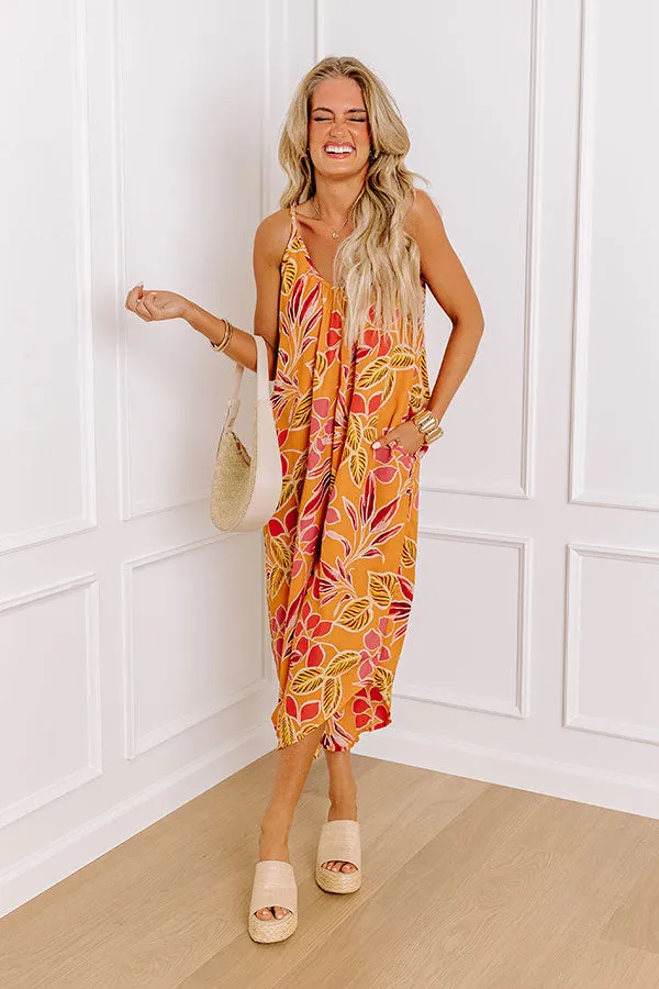 Vacay State Of Mind Jumpsuit in Orange sold by Impressions
