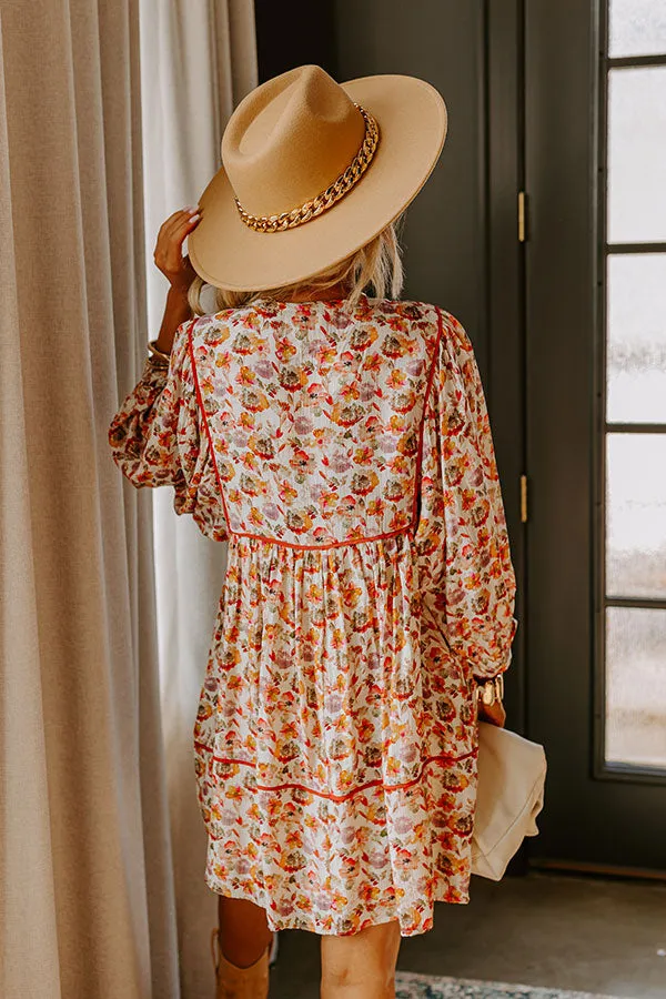 Harvest Hues Floral Mini Dress sold by Impressions product image thumbnail 4
