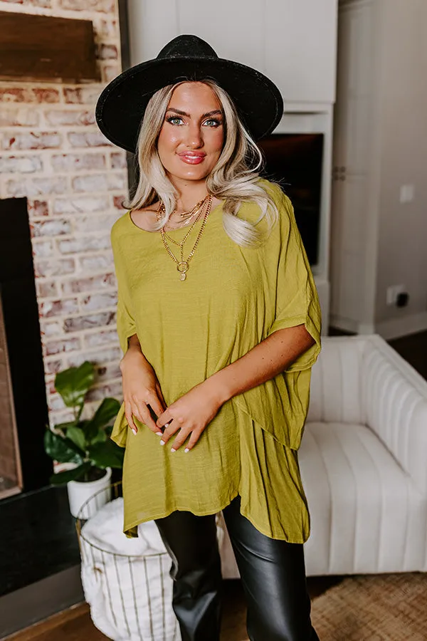Tranquil Time Shift Top In Lime Punch sold by Impressions