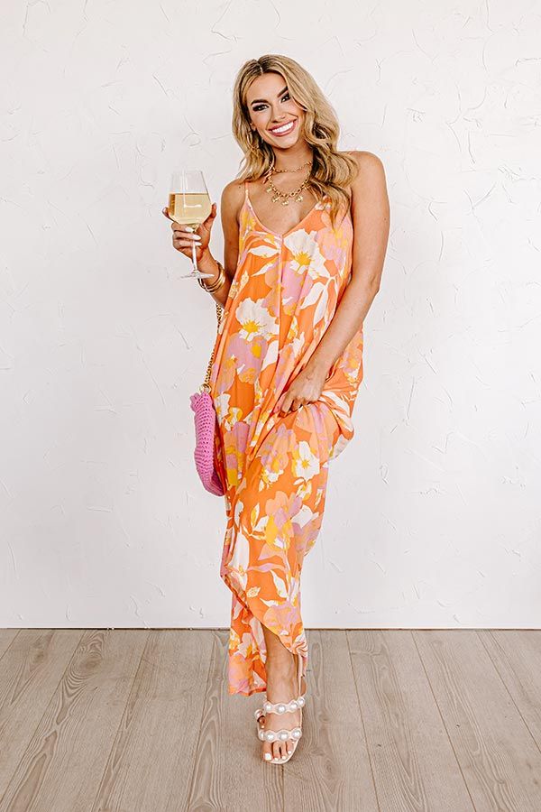 Picking Petals Maxi In Orange sold by Impressions