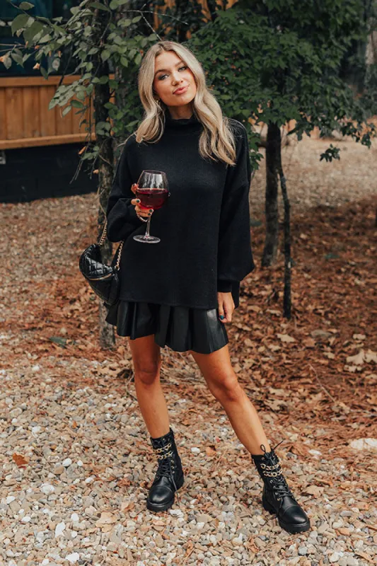 Easy To Style Ribbed Sweater Top in Black sold by Impressions
