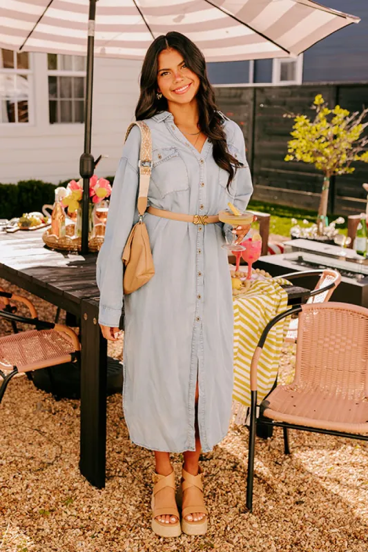 Street Chic Chambray Maxi Dress sold by Impressions