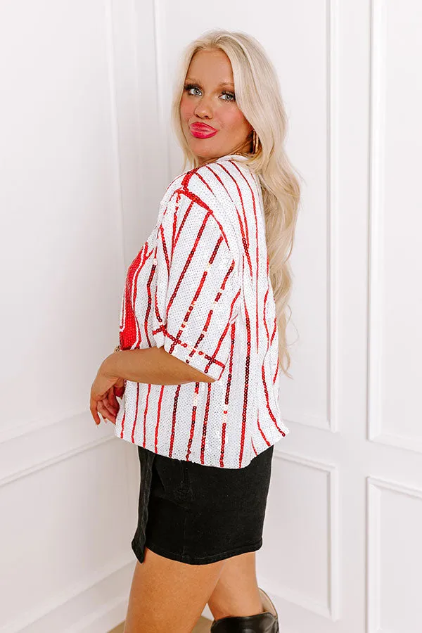 Spirit Squad Sequin Top in Red sold by Impressions product image thumbnail 3