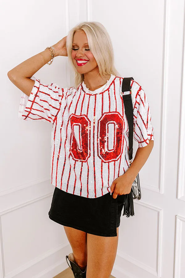 Spirit Squad Sequin Top in Red sold by Impressions product image thumbnail 5