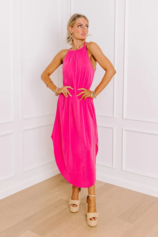 Sunny Destination Midi in Raspberry sold by Impressions