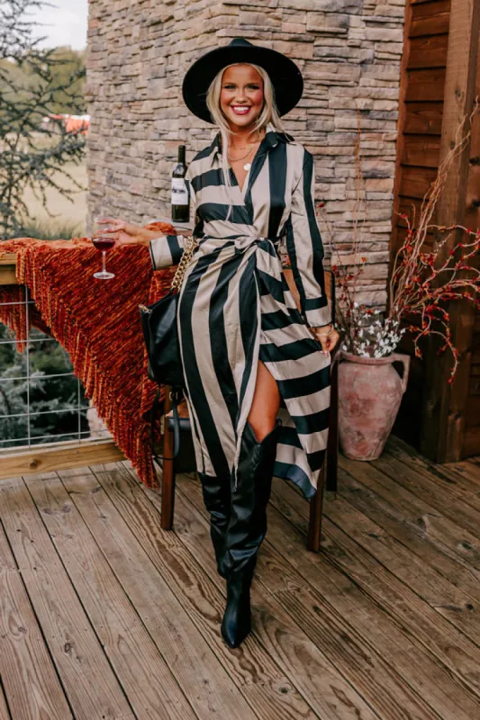 Ever So Posh Satin Wrap Midi sold by Impressions