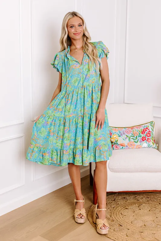 Tropical Escape Floral Mini Dress sold by Impressions