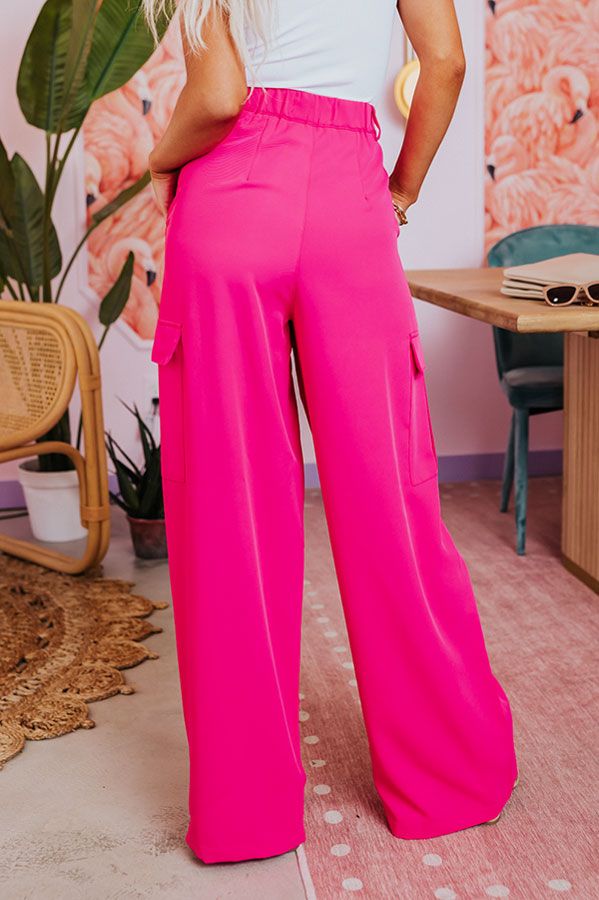 The Nikki High Waist Trousers In Hot Pink sold by Impressions product image thumbnail 4