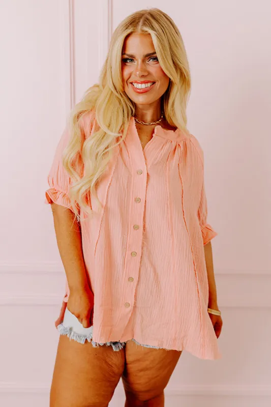Ocean Breeze Shift Top in Peach Curves sold by Impressions