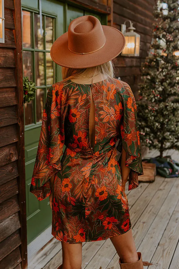 Fall Frenzy Satin Mini Dress sold by Impressions product image thumbnail 5