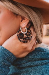 Already Infatuated Leopard Earrings In Brown sold by Impressions