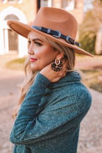 Already Infatuated Leopard Earrings In Brown sold by Impressions