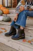 The Emily Faux Leather Boot In Black sold by Impressions