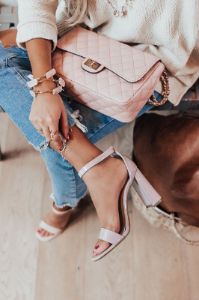 The Vivi Patent Heel In Blush sold by Impressions