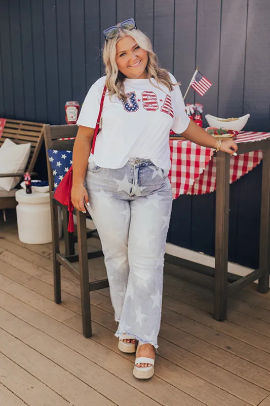 Risen Chasing Stars High Waist Straight Leg Jean Curves sold by Impressions