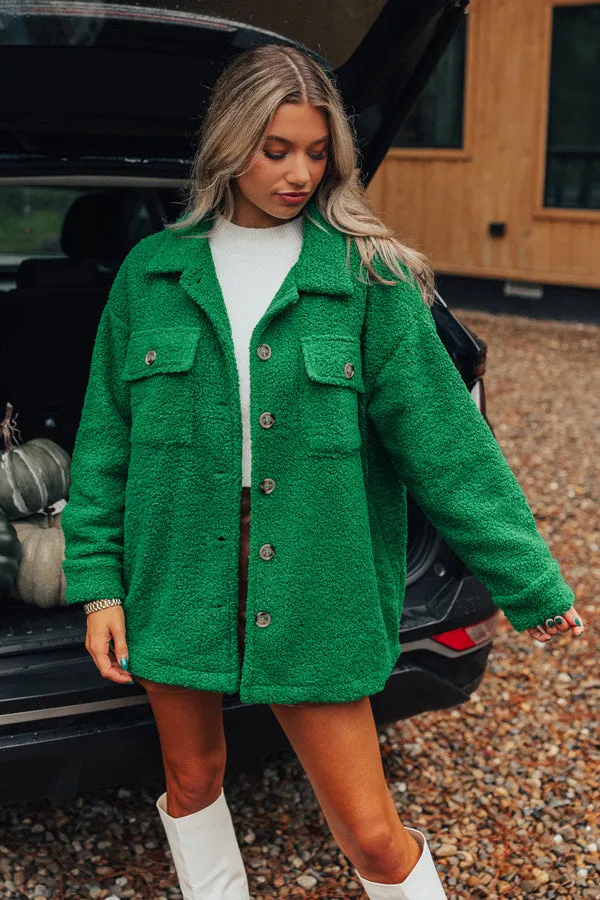 Cozier Than Ever Sherpa Jacket in Green sold by Impressions product image thumbnail 2