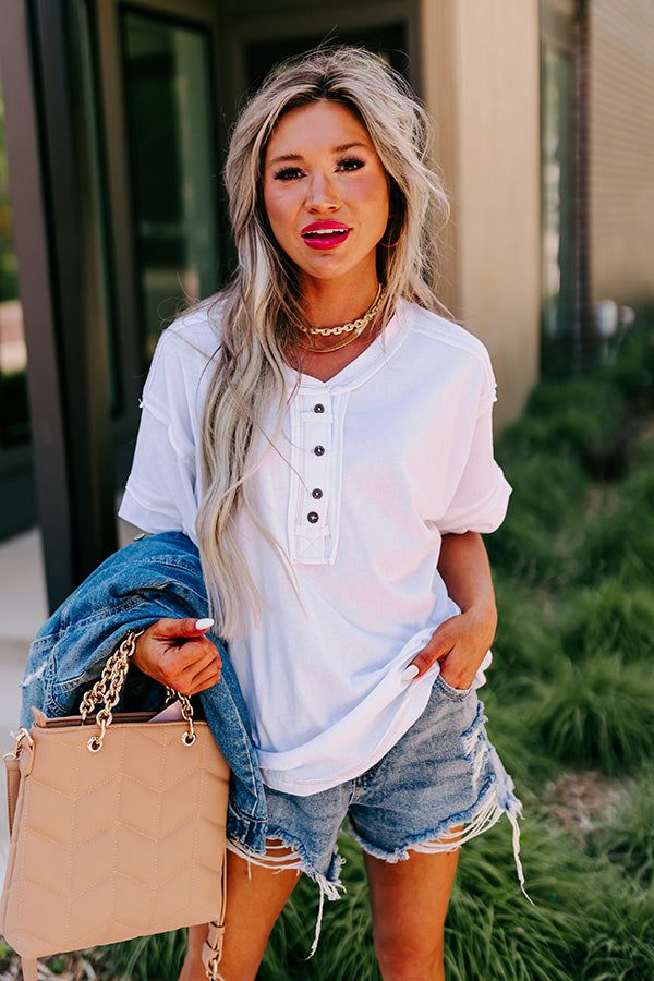 Take The Time Tee In White sold by Impressions