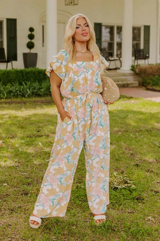 Catalina Island Floral Jumpsuit Curves sold by Impressions