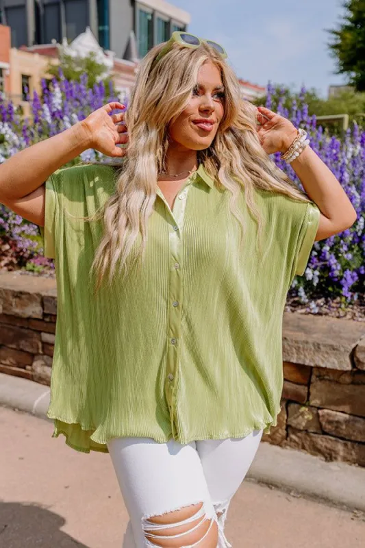 Rhythmic Rhapsody Pleated Button Up Curves sold by Impressions