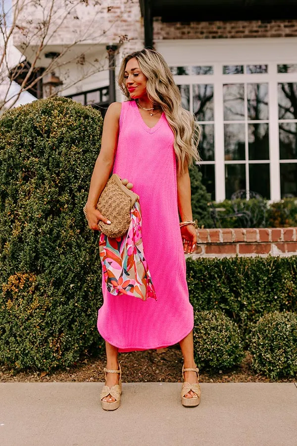 Boardwalk Cutie Ribbed Midi in Bubblegum Pink sold by Impressions