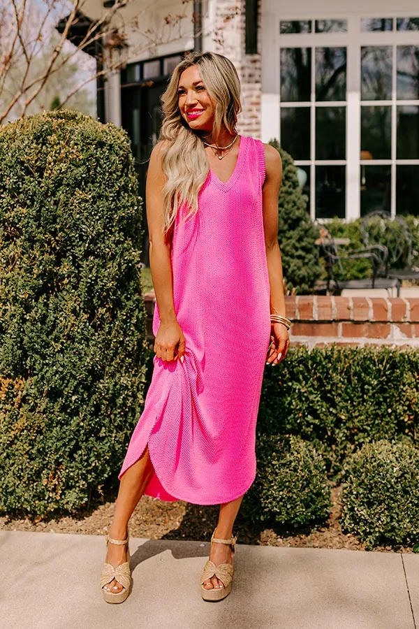 Boardwalk Cutie Ribbed Midi in Bubblegum Pink sold by Impressions product image thumbnail 2
