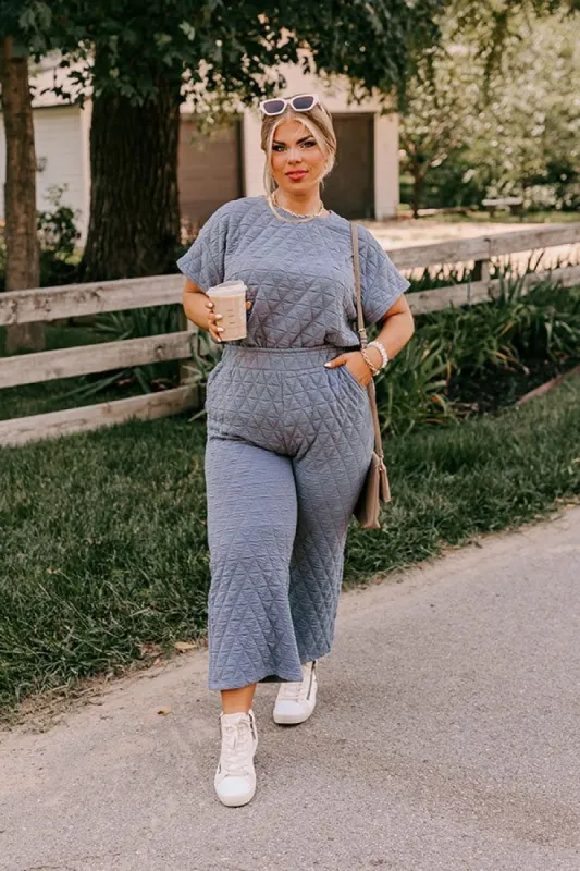 Creekside Cabin High Waist Pants In Slate Curves sold by Impressions