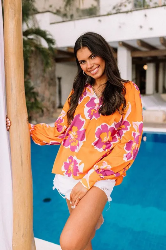 Pineapple Whip Shift Top In Orange sold by Impressions