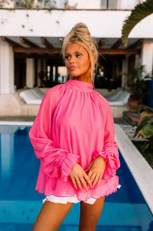 Simply Polished Shift Top in Pink sold by Impressions