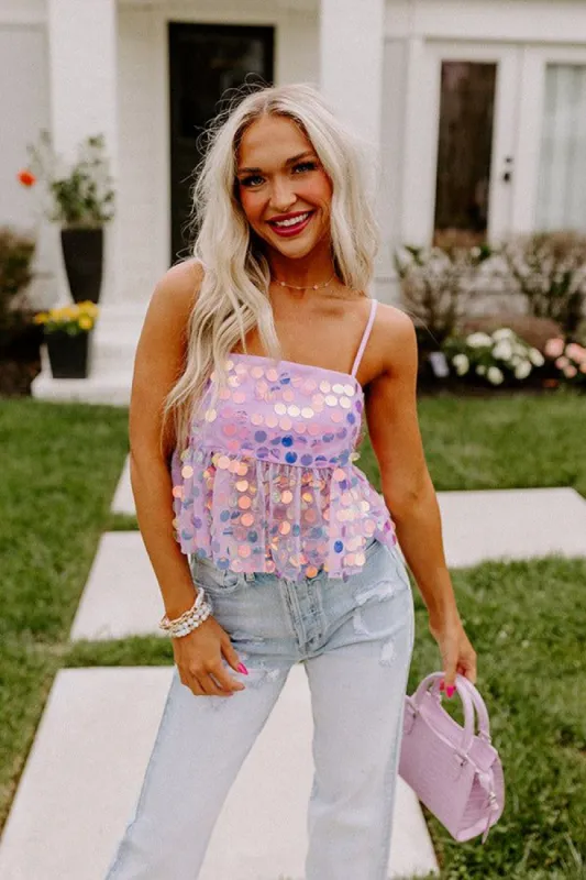 Sips Of Chardonnay Sequin Tank sold by Impressions