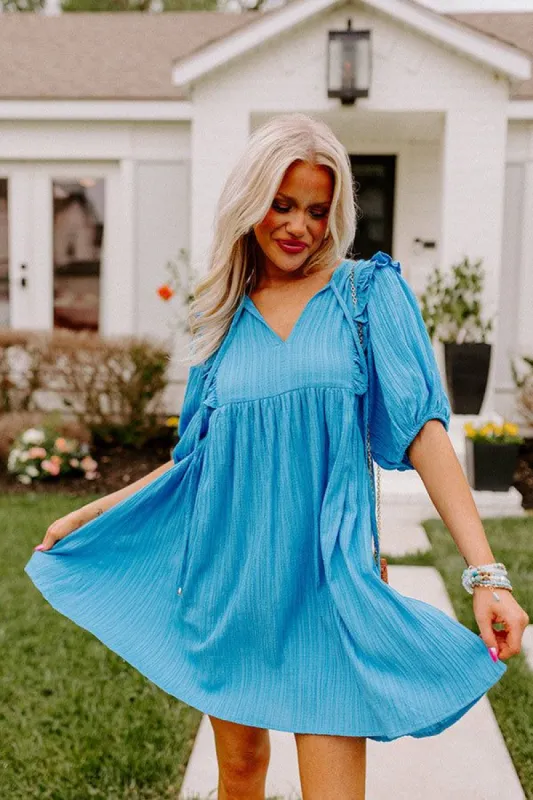 Generate Joy Shift Dress In Ocean Blue sold by Impressions