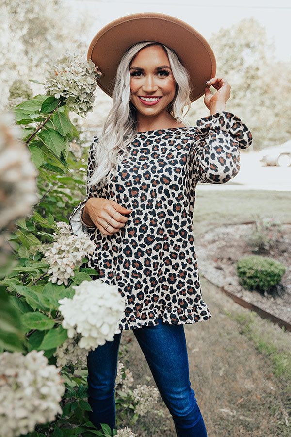 Unspoken Admiration Leopard Shift Top sold by Impressions