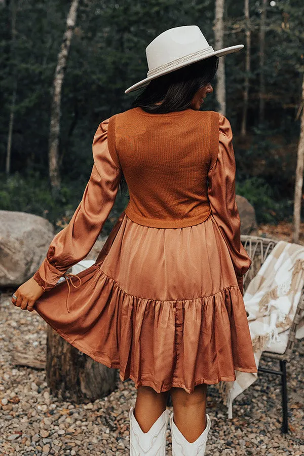 Gather The Courage Shift Dress In Camel sold by Impressions product image thumbnail 3