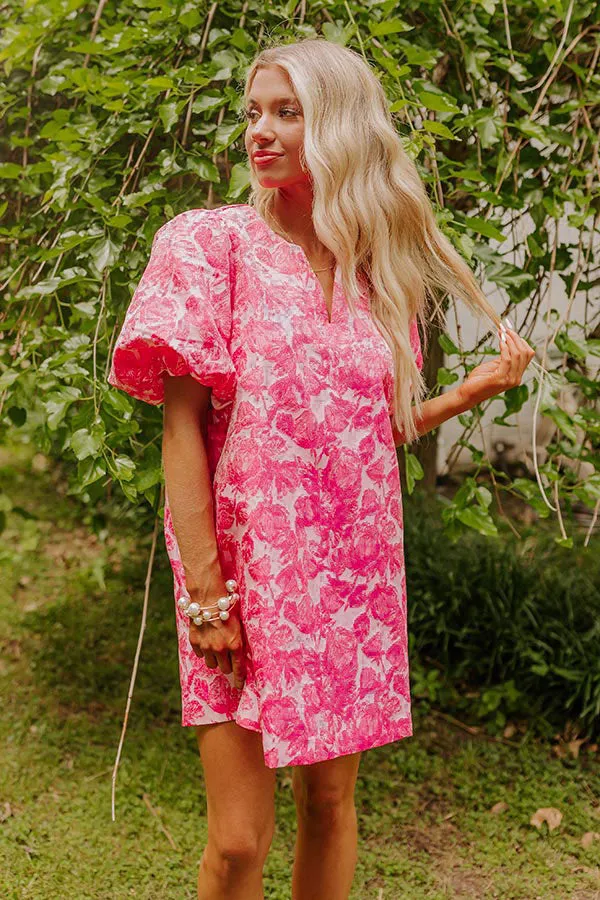 Sunday Charm Jacquard Mini Dress in Pink sold by Impressions product image thumbnail 2