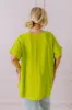 Champagne And Peonies Shift Top In Lime Curves sold by Impressions