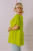 Champagne And Peonies Shift Top In Lime Curves sold by Impressions