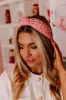 Glittery Confessions Rhinestone Headband In Pink sold by Impressions