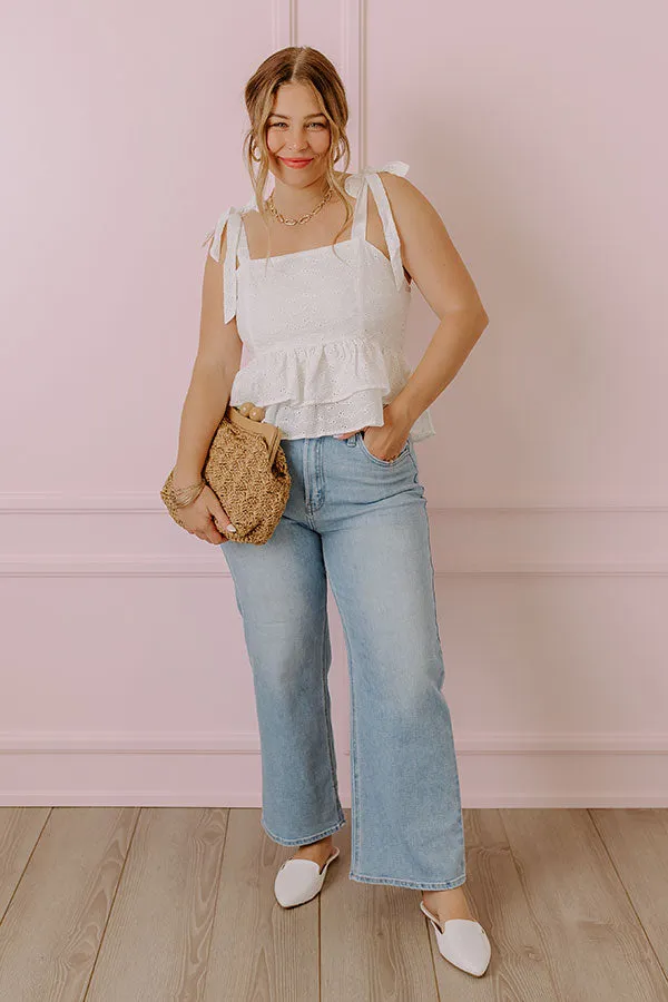 Bermuda Eyelet Tank In White sold by Impressions product image thumbnail 2