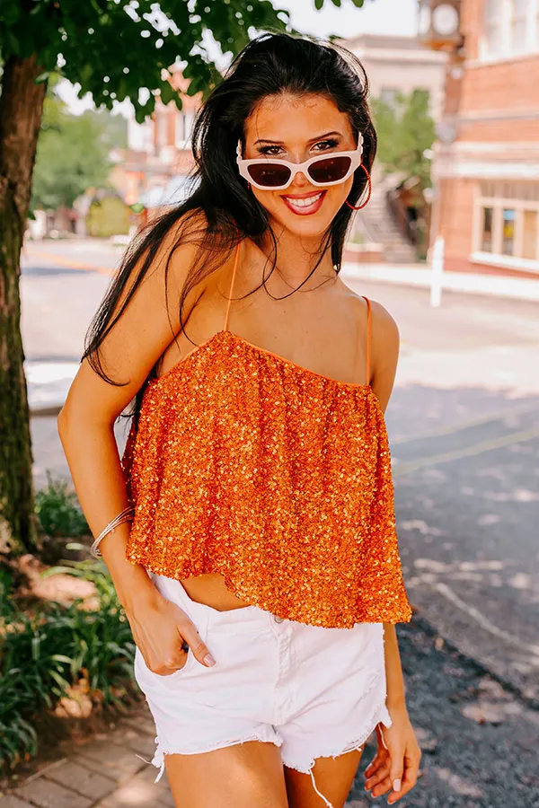 Dream Team Sequin Tank in Orange sold by Impressions product image thumbnail 4