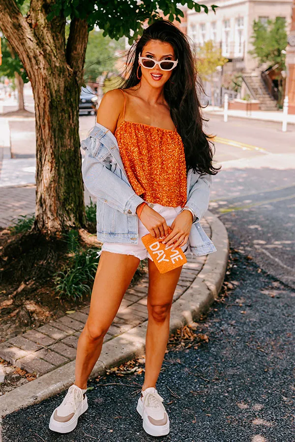 Dream Team Sequin Tank in Orange sold by Impressions product image thumbnail 2