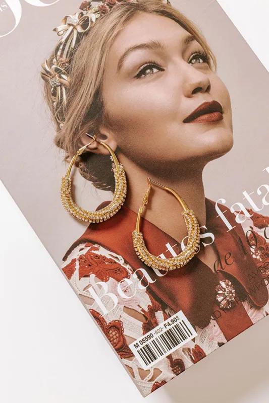 Full Of Sparkle Hoop Earrings sold by Impressions